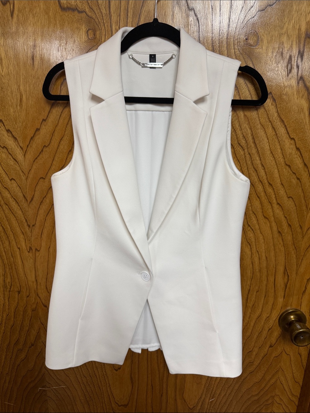 White House Black Market Vest Cream Blazer - Tailored Women's Jacket Medium